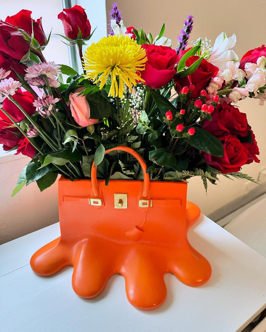 Vase Pop Art Kelly Orange - Timeless Vases