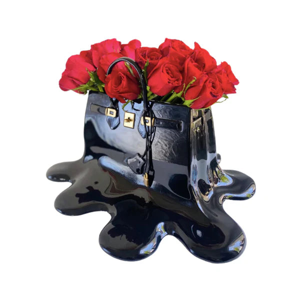 Vase Pop Art Kelly Noir - Timeless Vases